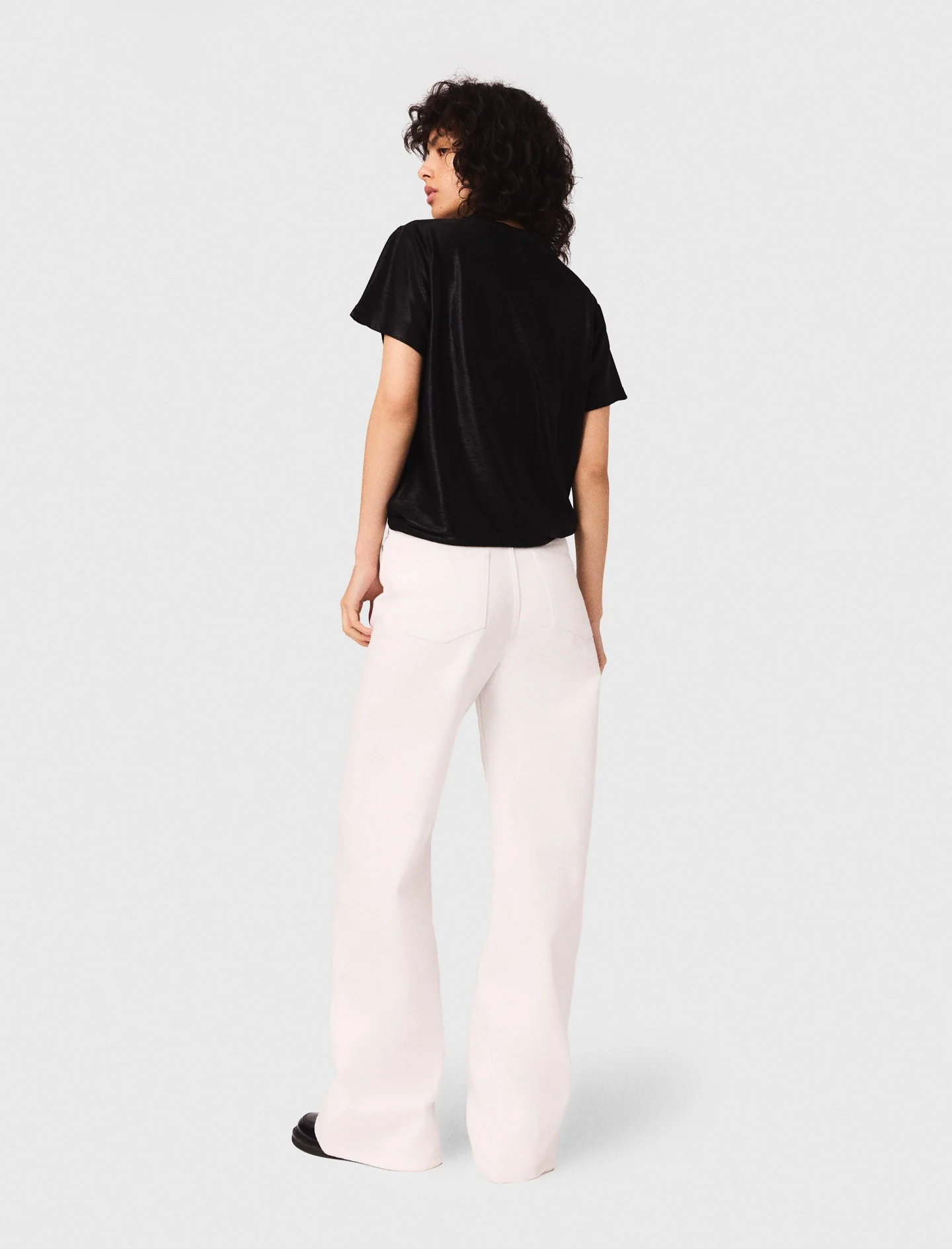 Lamé T-shirt Black/Glitter - Image 3