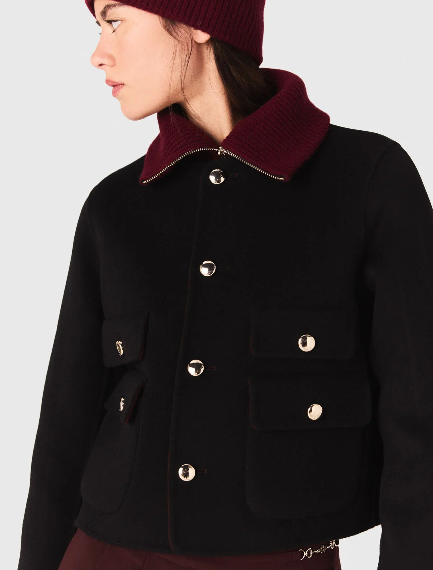 Reversible double-faced jacket Burgundy - Image 5